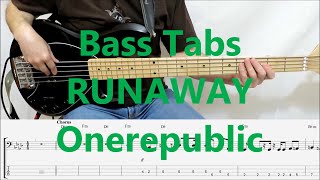 OneRepublic - Runaway (BASS COVER TABS) Resimi