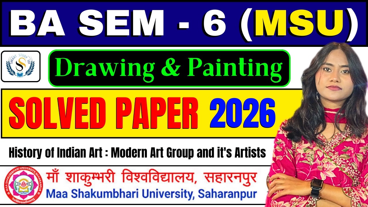 BA SEM 6 | Drawing & Painting | First Paper Solution (2026) MSU - YouTube