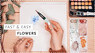 Aquarell malen für Anfänger | Fast \& easy flowers