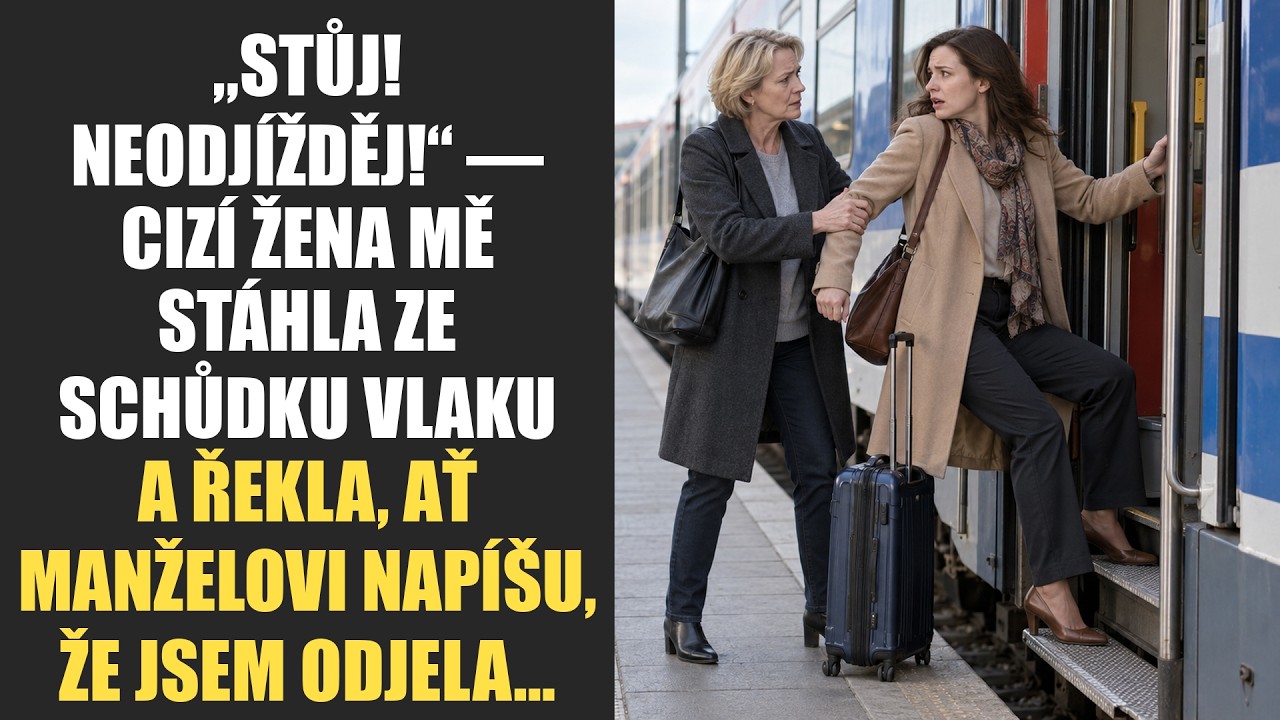 Zastavila mě cizí žena na nástupišti a strhla mě zpátky na peron. Vlak mi ujel před očima. Chtěla jsem volat policii, ale ona řekla: „Nejdřív napiš manželovi, že jsi nastoupila.“ Znala jeho jméno....