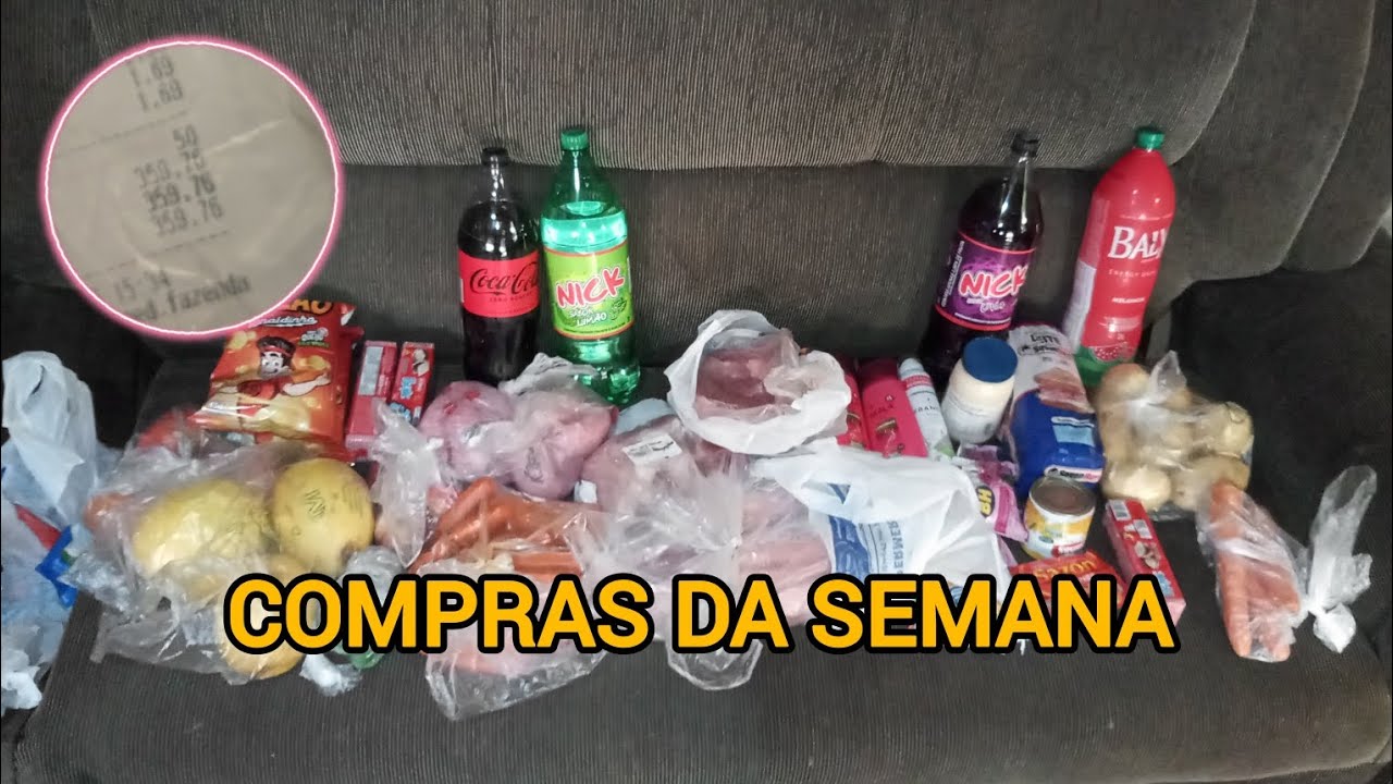 COMPRAS DE MARCO COM 359. REAIS PARA 6 PESSOAS 🛍🛒 #comprasdomês #donadecasa 
