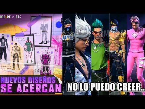 ESTOS SON TODOS LOS TRAJES DE BTS CREADOS POR ELLOS BTS X FREE FIRE COLABORACION BTS  GEN FF PREMIOS