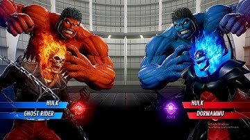 Red Hulk & Ghost Rider Vs Hulk & Dromammu [ Hard AI ] | Marvel vs Capcom: Infinite