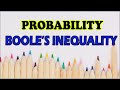 Boole's Inequality | Probability | Maths Board Tamil