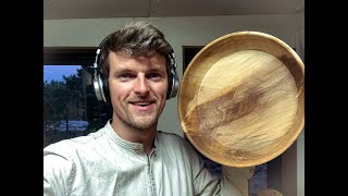 Woodturning a platter in Beechwood using the 4040 grind