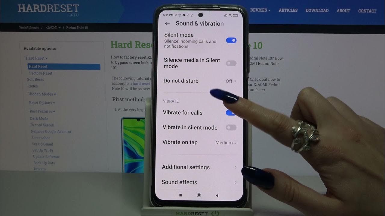 How to Change Vibration Settings on XIAOMI Redmi Note 10 Customize Vibrations YouTube