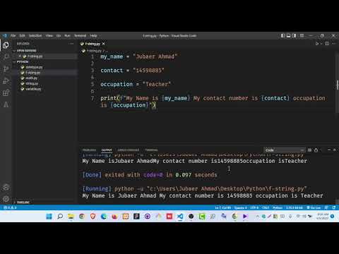 Python f string in Bangla