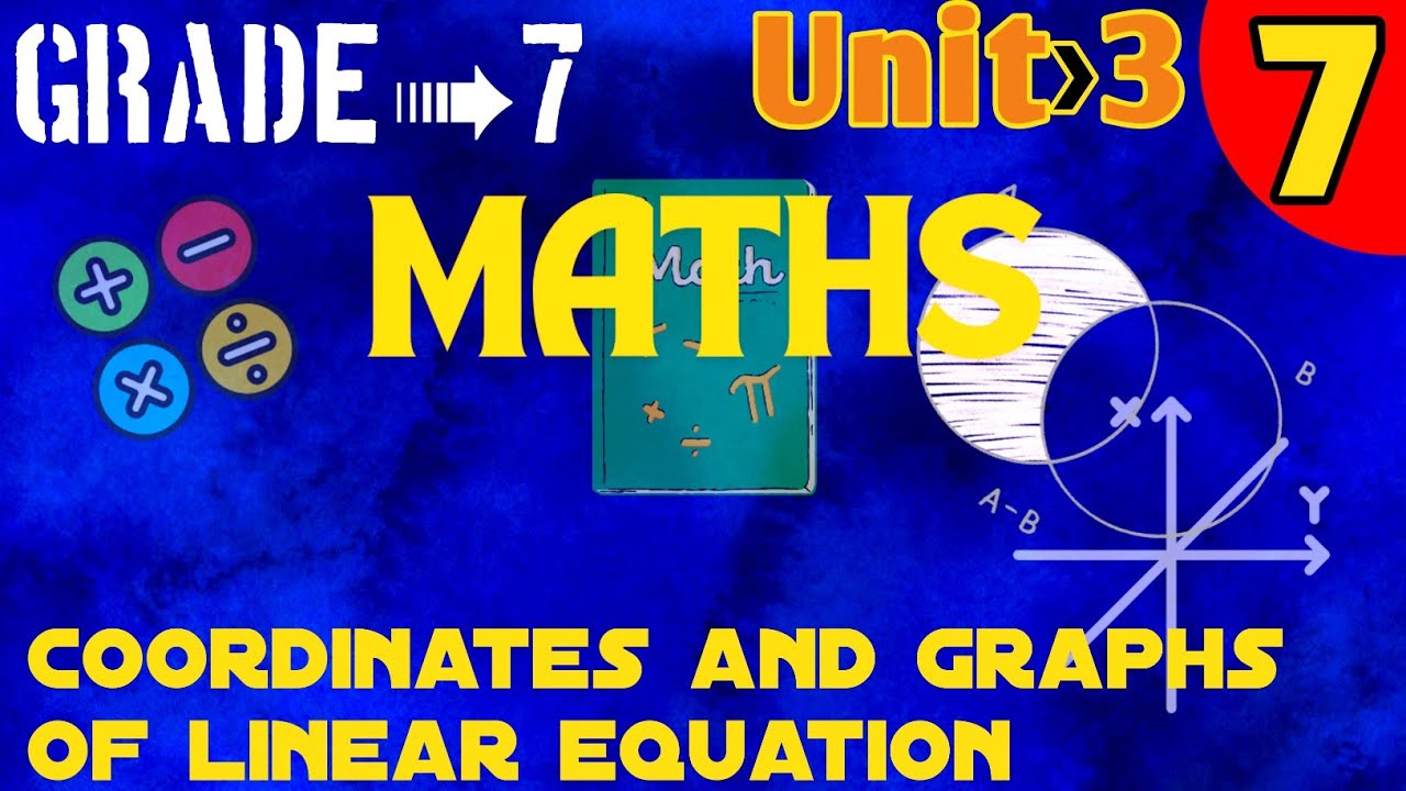 #Maths Grade 7 unit 3 coordinates and graphs of linear equation - YouTube