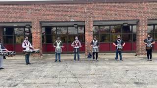 EHS 2020 Drumline celebrates Homecoming