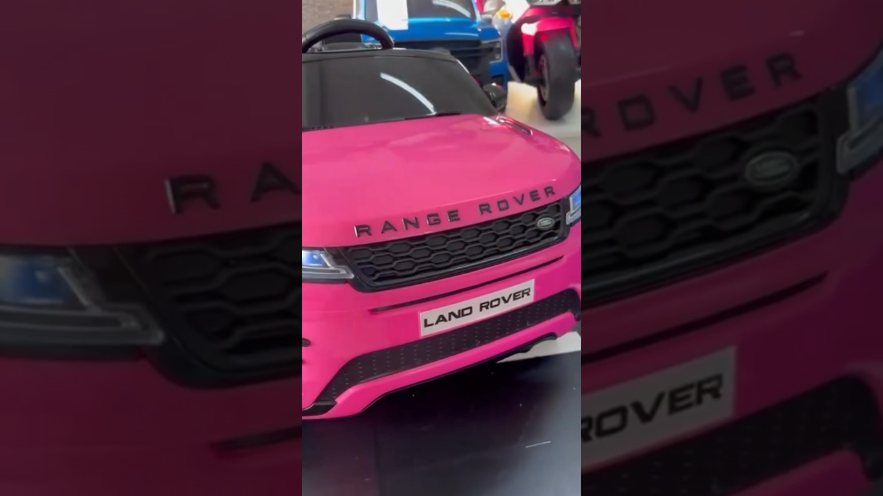 Mini carro elétrico infantil suporta 25 kg 12V land Rover evoque controle luzes BW 128 banco couro