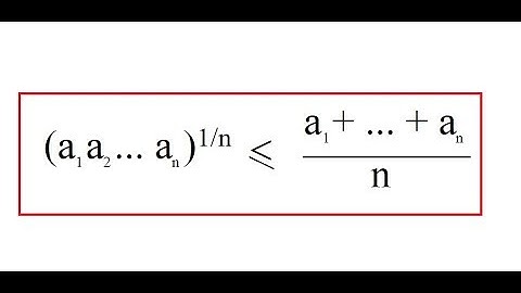 Arithmetic geometric mean inequality