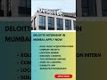 Deloitte Internship in Mumbai: Apply Now | Check the Description Box for the Apply Link