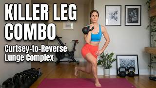 Kettlebell Curtsey to Reverse Lunge Complex