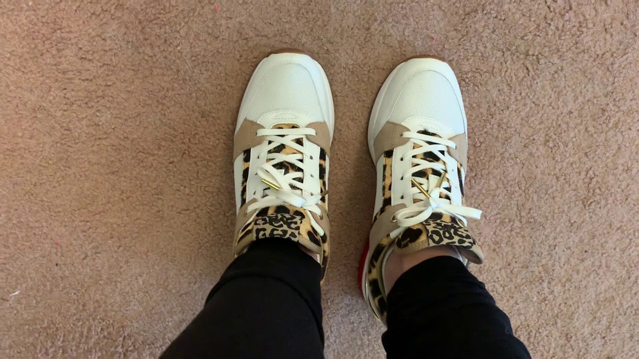 georgie leather and canvas trainer