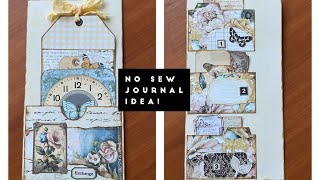 5 pocket double sided no sew junk journal page.