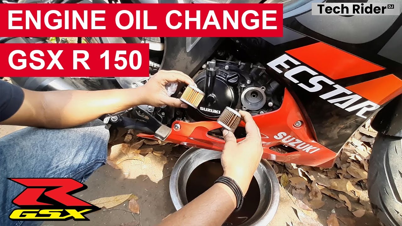 ENGINE OIL CHANGE Suzuki GSX R 150 Fi ABS YouTube