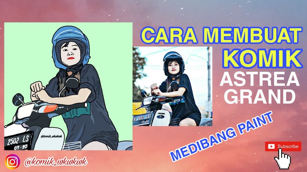 MENGGAMBAR KOMIK (KARTUN) ASTREA GRAND - MEDIBANG PAINT Part 1 - YouTube