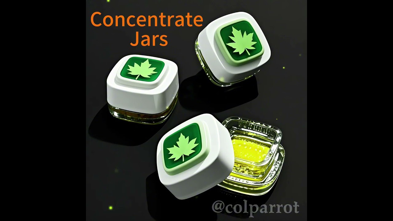 2025 colparrot packaging set: Concentrate Jars and surrounding products. Customizable upon request!
