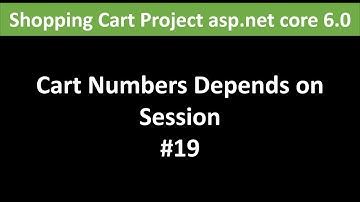 ASP.NET CORE 6.0 :  Shopping Cart Project Full Course -19