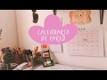 COMO HACER UN CALENDARIO DE PARED |  tu propio calendario personalizado |  calendario de abril