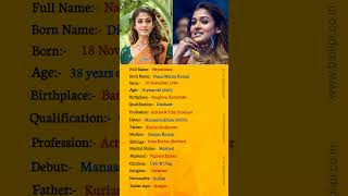 Nayanthara | 🔥🔥🔥 | Biography #shorts #shortvideo #youtubeshorts #viral #shortsfeed