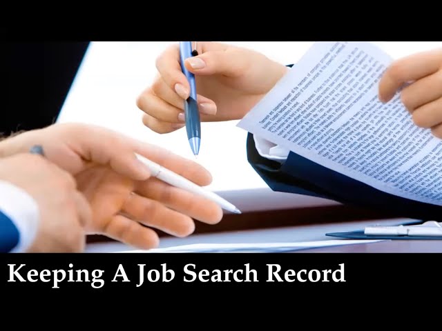 Keeping a Job Search Record | When you are looking...