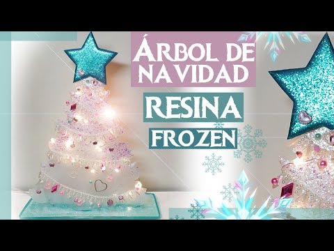Christmas tree inspired frozen II. Resin epoxy and led lights.
