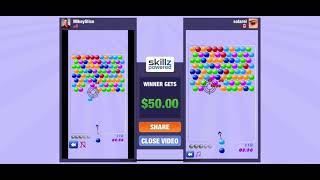 Skillz $50 Bubble Shooter Tournaments Bubbly Threes