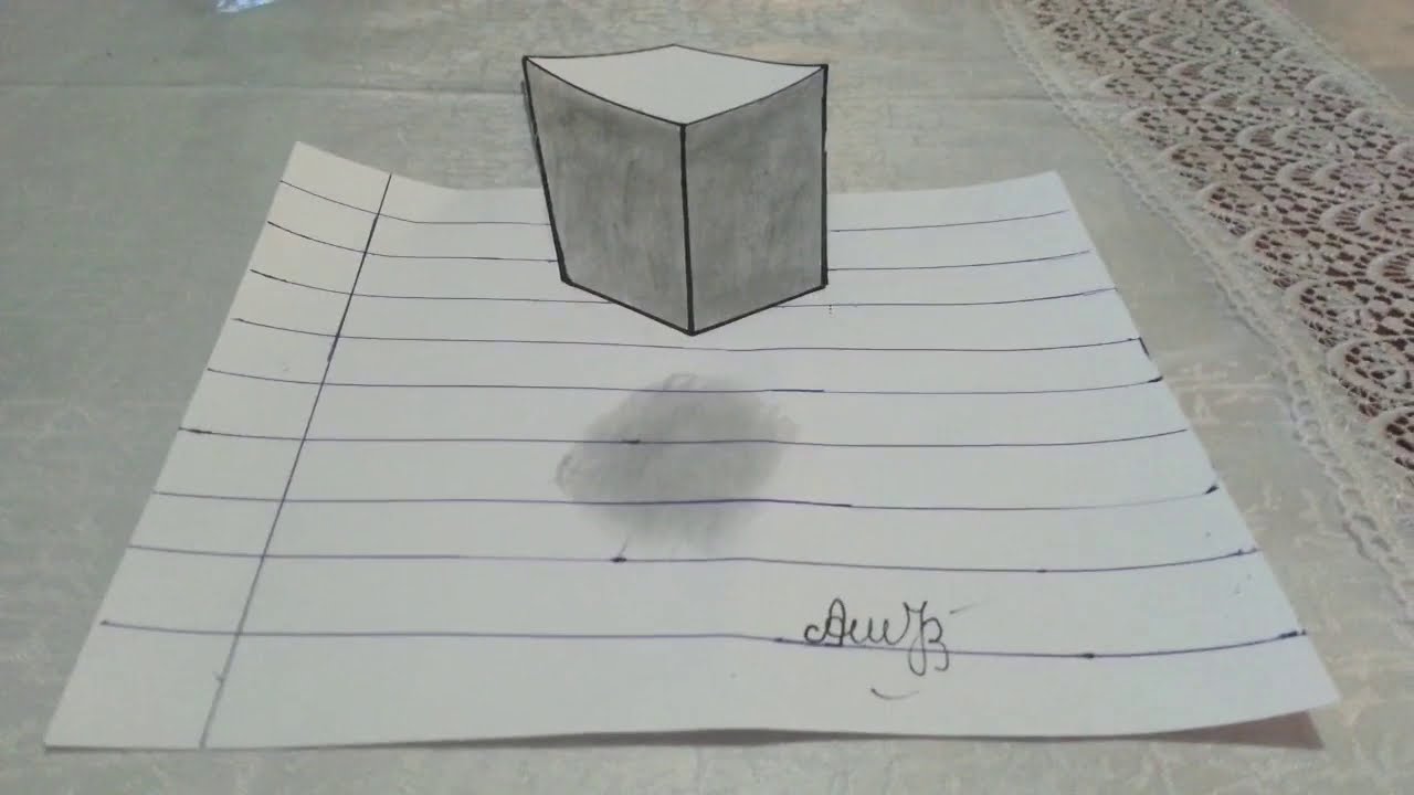 3d rasm chizish.How to draw 3d picture.Как нарисовать 3д рисунок - YouTube