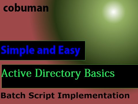 Post logon Batch Script Active Directory Basics