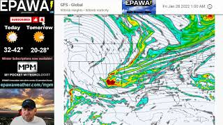 Daily forecast video Tuesday January 25th, 2022