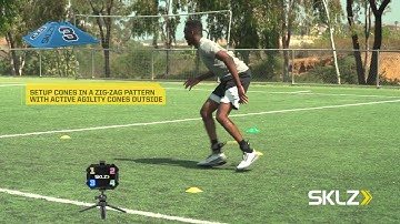 SKLZ Performance Drills | Reactive 45° Shuffle & Scan | Lateral Resistor Pro +Reactive Agility Cones