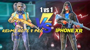 Redmi Note 8 Pro vs iPhone XR | Android vs iOS | 1v1 TDM | Which is Better?? | BGMI GAMEPLAY