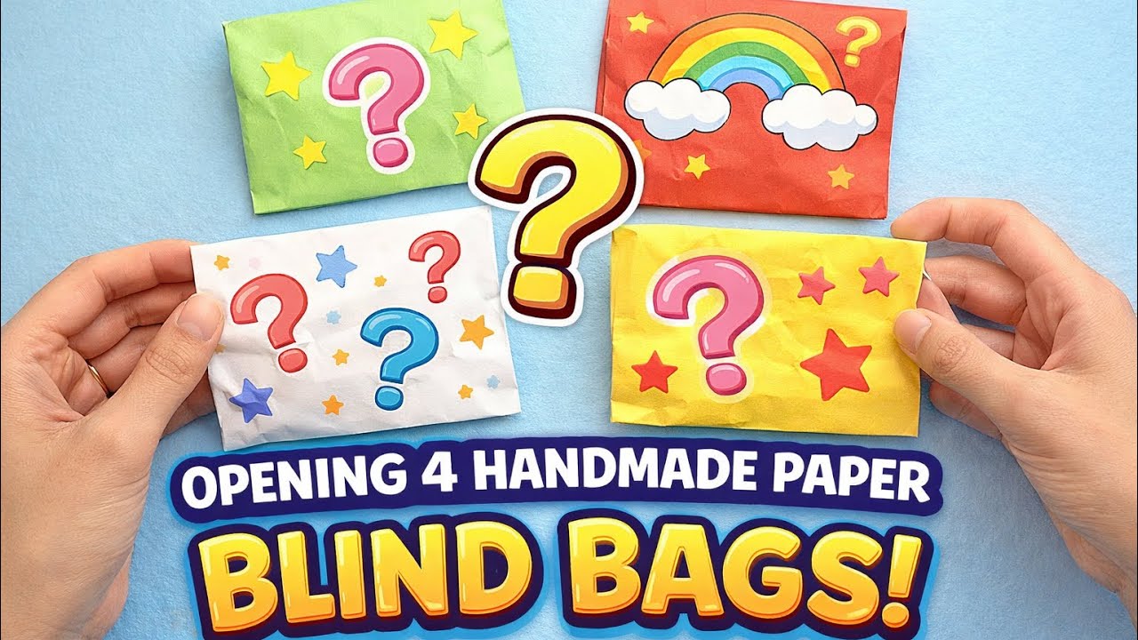 Paper Blind File Opening 4 homemade Paper Blind Bags | @TheSiblingWorkshop - YouTube