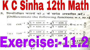 K C Sinha 12th Math, Exercise 11.2 ka Question no 05 ka solution.Chapter 11.2 ka Q no 5 ka solution.