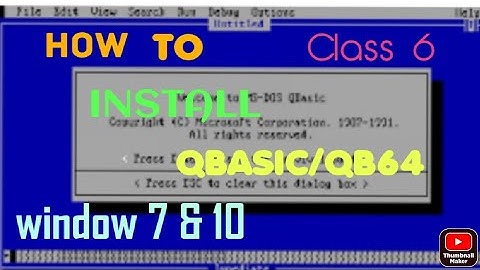 How to install QBASIC/qb64 in window 7&10 | Class 6 | Programming with QBASIC | Computer programming