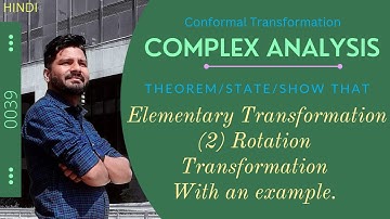 Elementary Transformation (ii) Rotation 𝑤 = 𝑧𝑒ⁱᶿ
