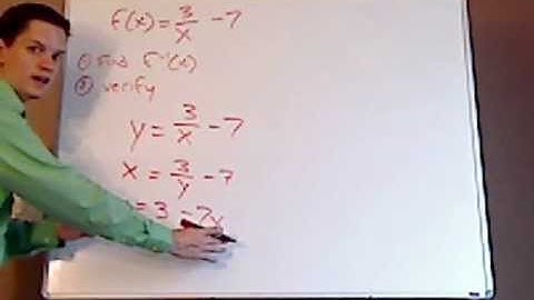 algebra - functions and graphs - inverse- finding - example 1