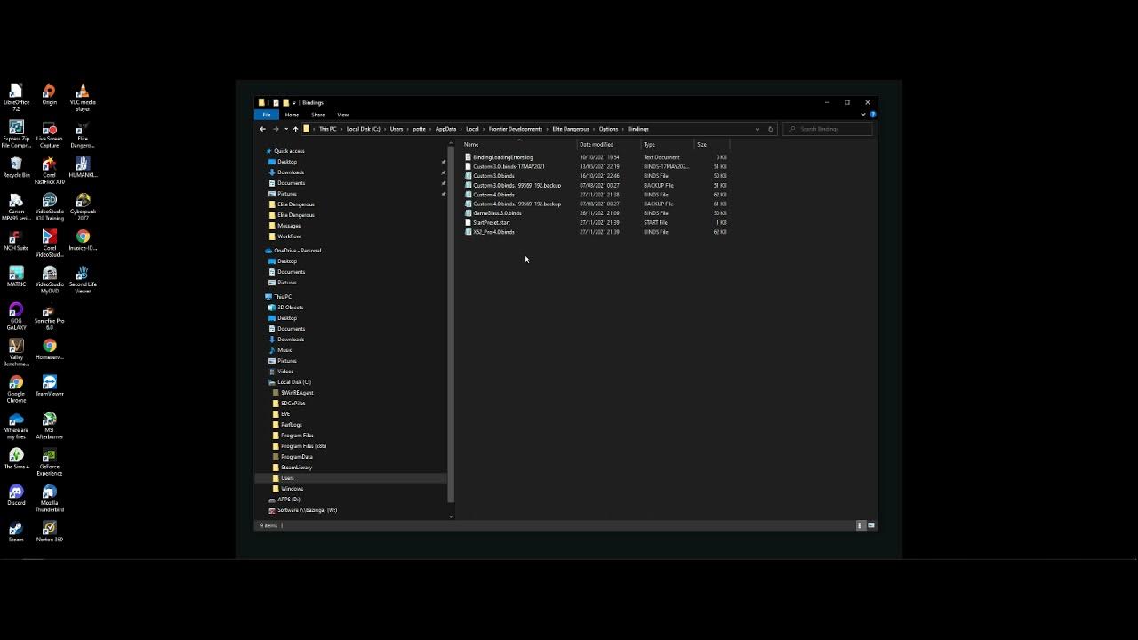 Elite Dangerous key bindings YouTube