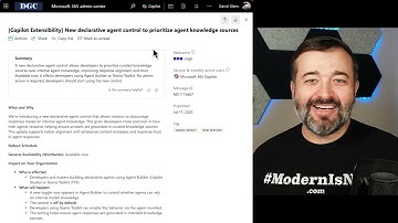 Copilot Extensibility - New declarative agent control - Quick Take #365MCS