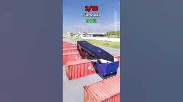 Bus Jumping 10 Container Boxes - BeamNG.drive