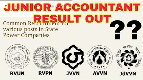 Rvunl junior accountant result 2021| jvvnl junior accountant result date 2021| rvunl,jvvnl, result