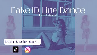 Learn Fake Id In 10 Minutes Big Rich Line Dance Tutorial