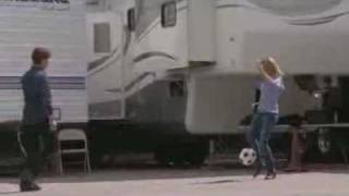 Tom Cruise Cameron Diaz Play Football On Set Of Knight And Day