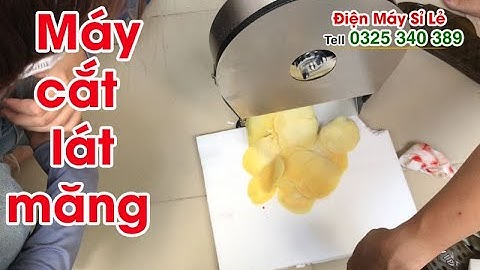 Máy cắt lát, thái lát, xắt lát măng củ-măng chua,- măng tươi tự động đẩy nguyên liệu