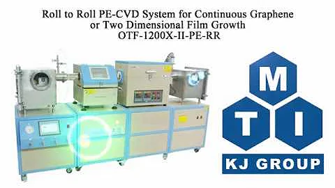 Roll to Roll PE-CVD System for Continuous Graphene Two Dimensional Film Growth - OTF-1200X-II-PE-RR