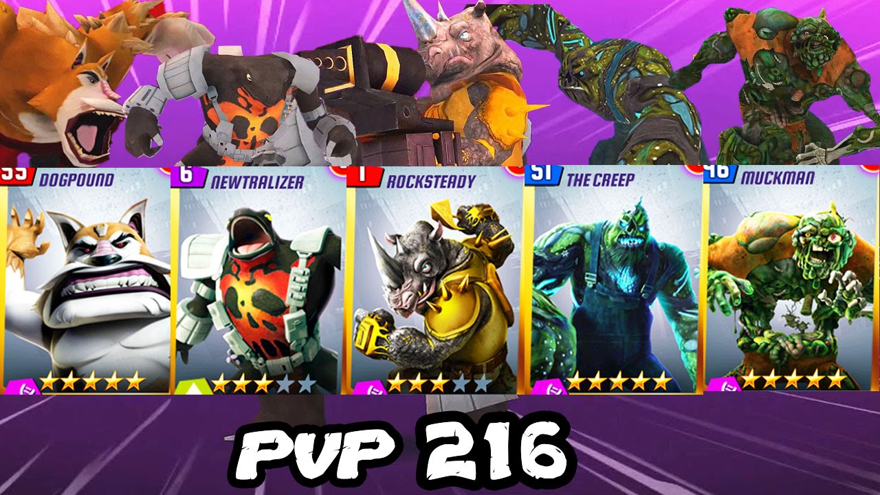 tmnt-legends-pvp-216-dogpound-rocksteady-muckman-the-creep