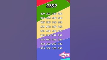"Can You Find 239? Number Puzzle Challenge!"