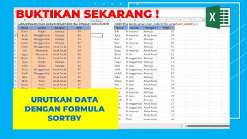 Mengurutkan Data Dengan Banyak Kriteria Dengan Formula SORTBY di Excel, Fungsi Excel 365