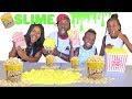 Popcorn Slime Challenge Mom and Dad Vs Sis And Bro